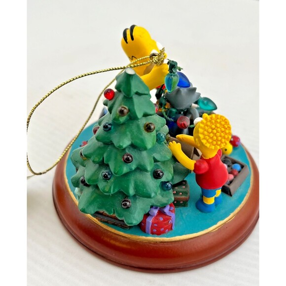SIMPSONS Bradford Tree Christmas Ornament Illuminated "Cat-astrophe" Snowball - Picture 4 of 10